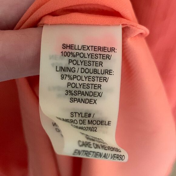 Alice + Olivia Odette flutter sleeve peach chiffon dress NWT - Picture 12 of 12